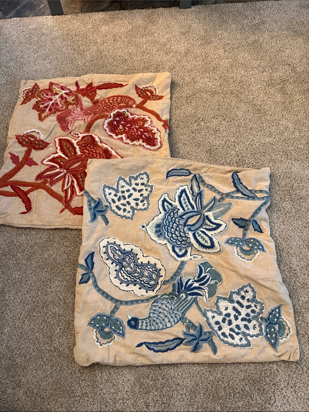 Pottery Barn Tan Linen pillow Covers